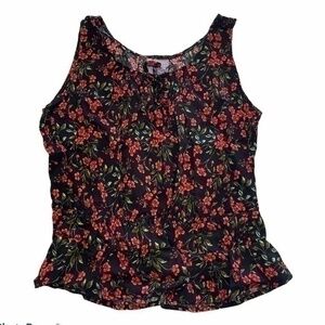 Good Luck Girl Floral Tank Top Size Large Kids NWT